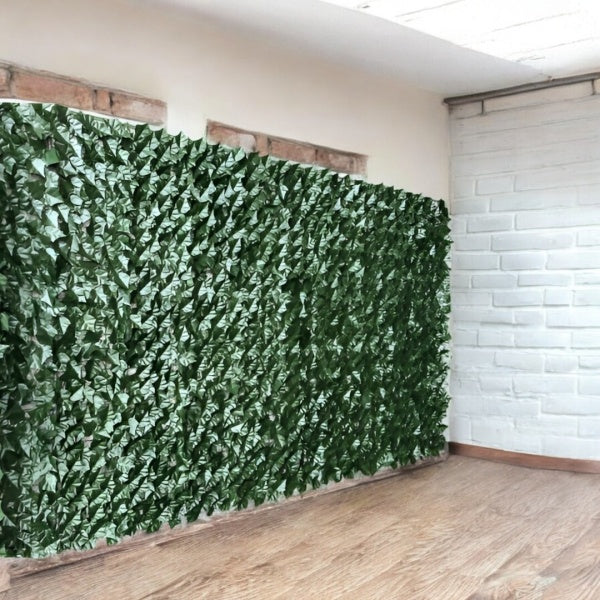 Gard viu artificial cu frunze realistice, usor de montat, pentru decor exterior si interior, 1m x 3 m