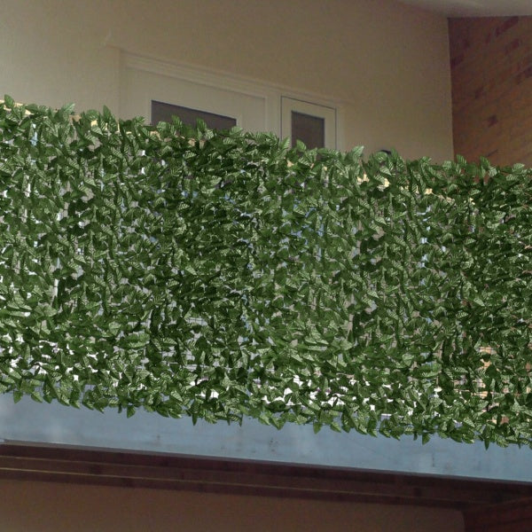Gard viu artificial cu frunze realistice, usor de montat, pentru decor exterior si interior, 1m x 3 m