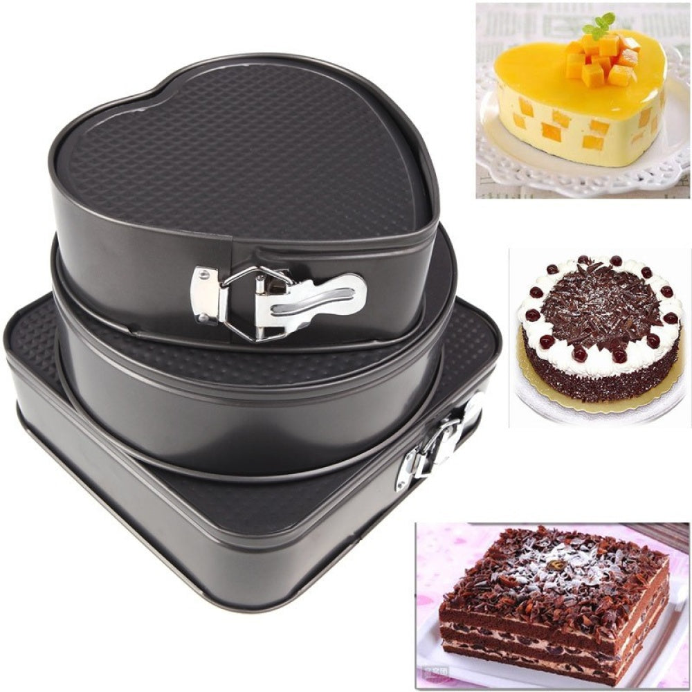 Oferta Speciala:Set 3 tavi de copt, cu foma patrata, rotunda si inima+Aparat pentru Topit Ciocolata