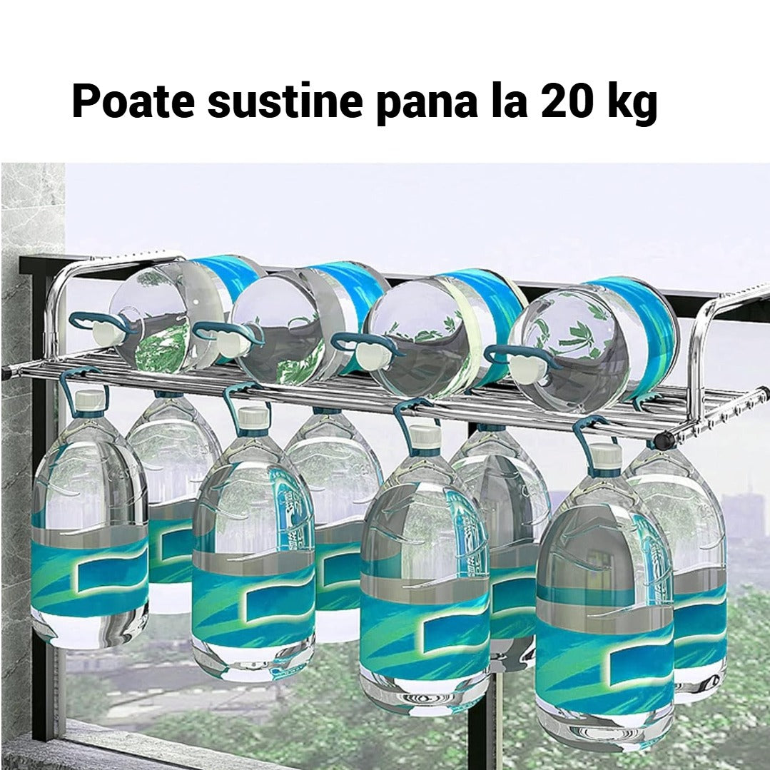 Suport extensibil pentru haine din oțel inoxidabil – Practic și durabil!
