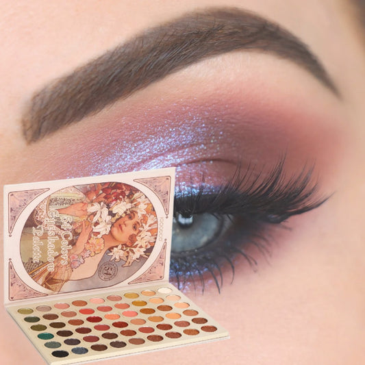 Paleta profesionala de 54 farduri Colors Eyeshadow Palette+CADOU Spray fixator make-up