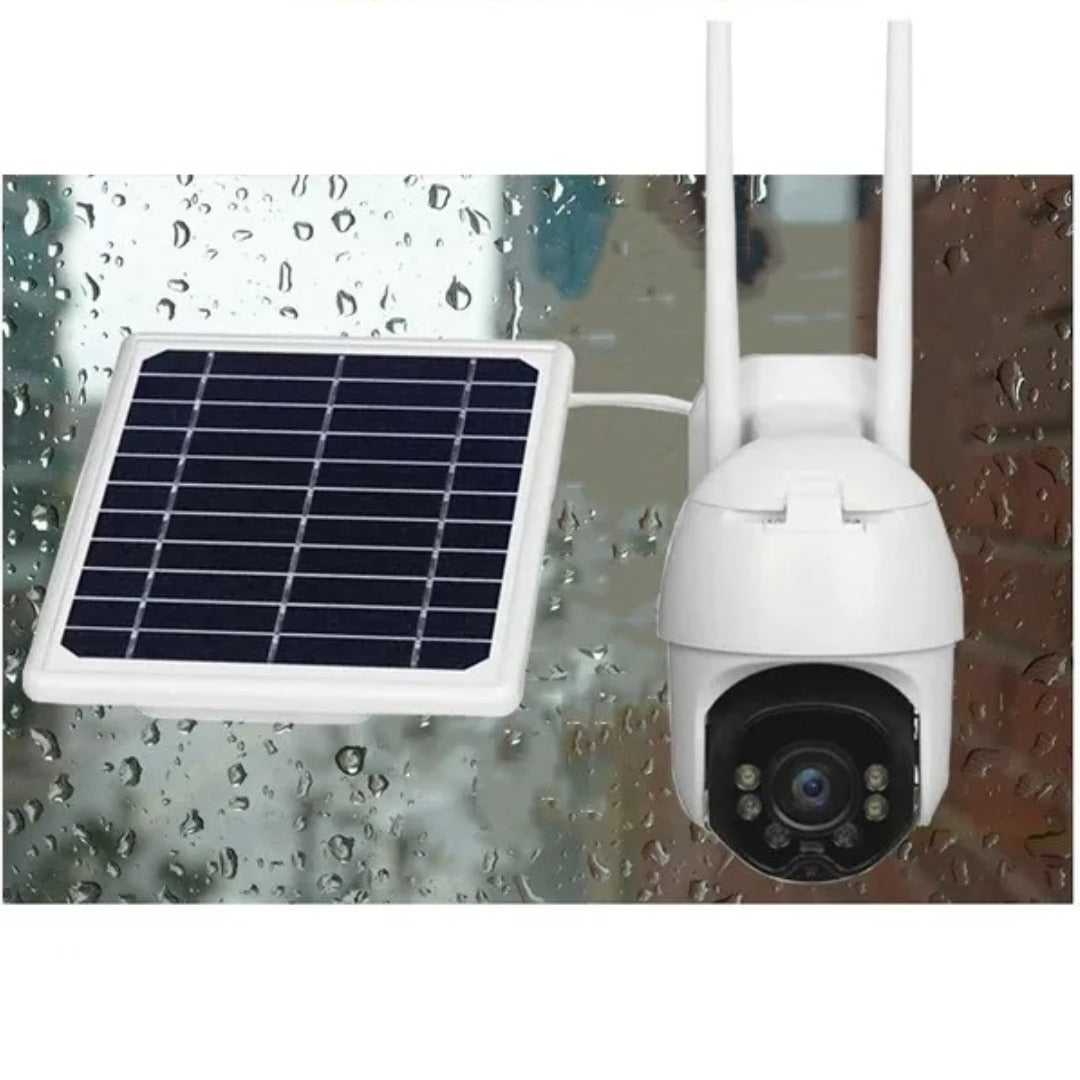 Camera de supraveghere cu panou solar,wifi si difuzor incorporat