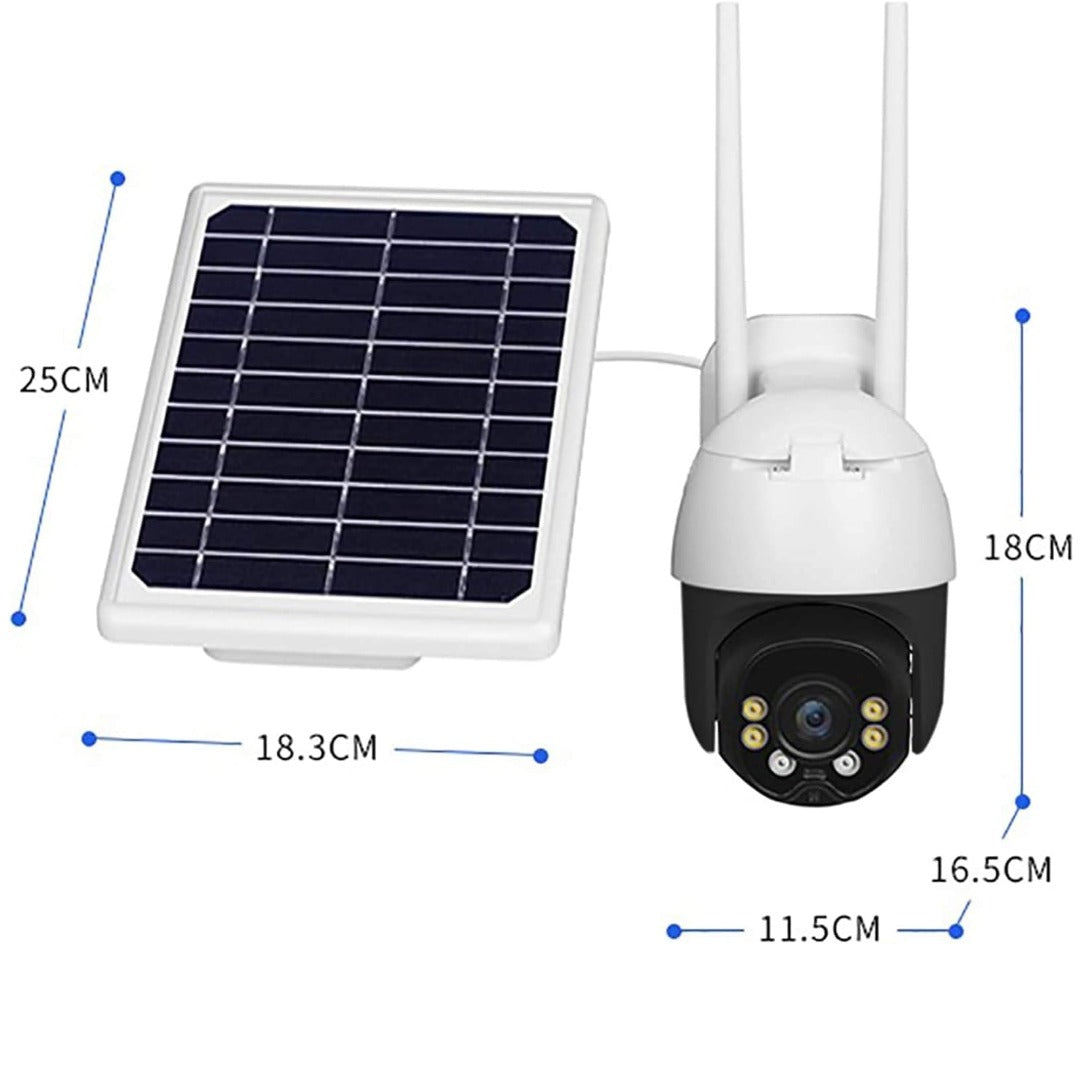 Camera de supraveghere cu panou solar,wifi si difuzor incorporat