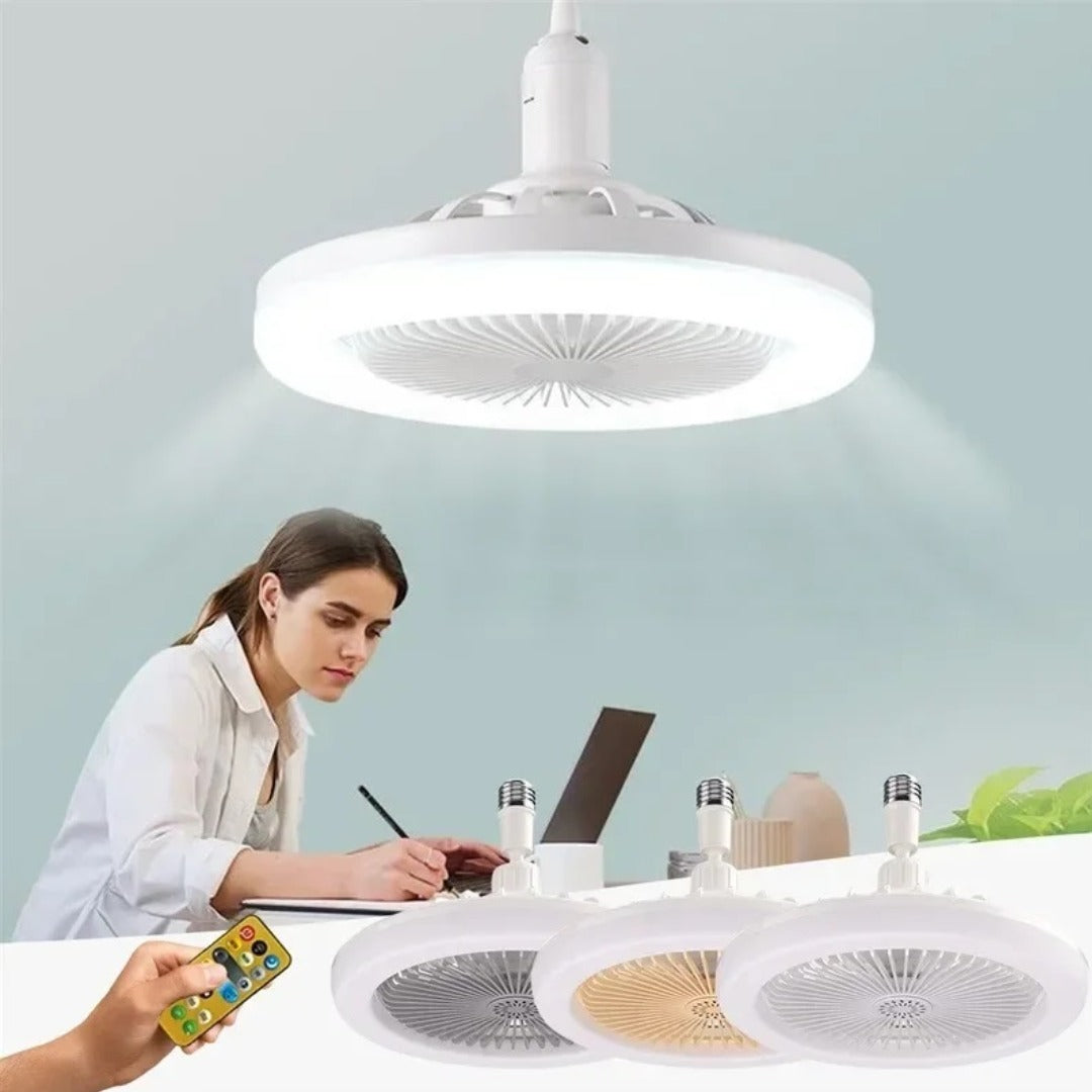 Lampa de tavan cu ventilator ,3 viteze si lumina regrabila